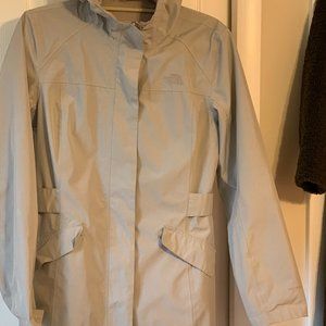 Northface Grey Lightweight Hooded Wind/Rain Jacket